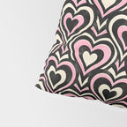 Sweethearts - black, pink, and cream  Pillow Sham Gallery Image 4