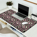 Sweethearts - black, pink, and cream  Desk Mat Gallery Image 2