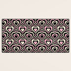 Sweethearts - black, pink, and cream  Desk Mat Gallery Image 3