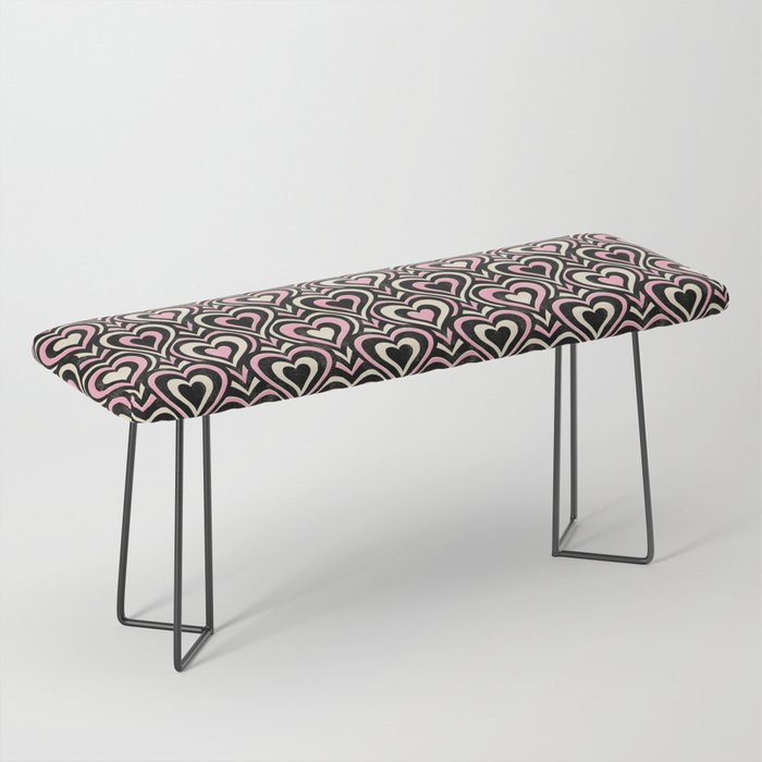 Sweethearts - black, pink, and cream  Bench Gallery Image 1