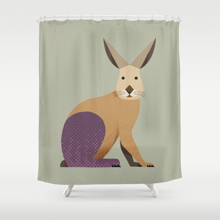 Whimsy European Hare Shower Curtain Gallery Image 1
