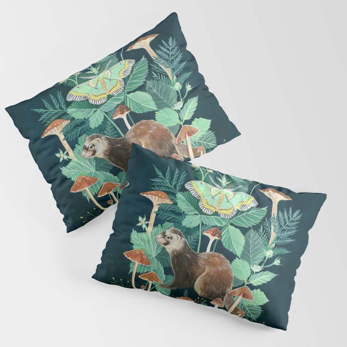 Ferret and Moth Pillow Sham Gallery Image 3