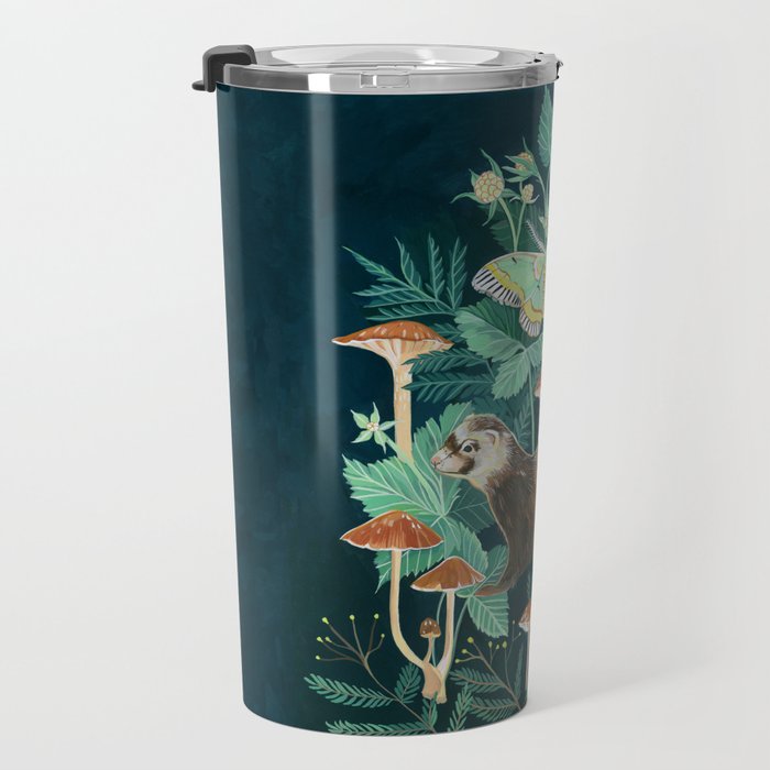 Ferret and Moth Travel Mug Gallery Image 3