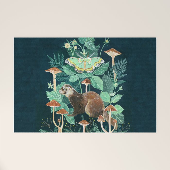 Ferret and Moth Welcome Mat Gallery Image 1