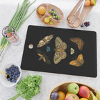 Moths Butterflies In Darkness Vintage Scientific Illustration Encyclopedia Diagram Cutting Board Gallery Image 2
