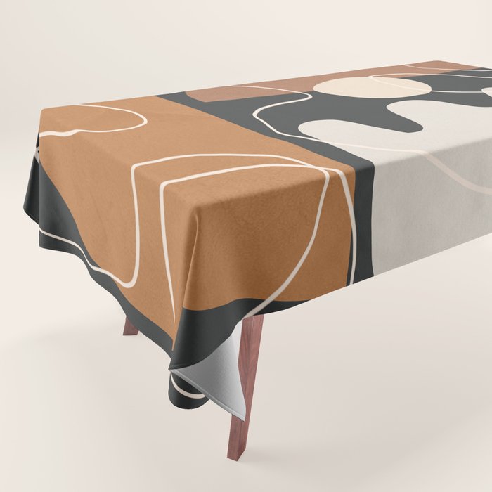 Minimal Colorful Abstract Shapes 5 Tablecloth Gallery Image 1