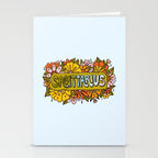 Sagittarius Flowers Stationery Card Gallery Image 2