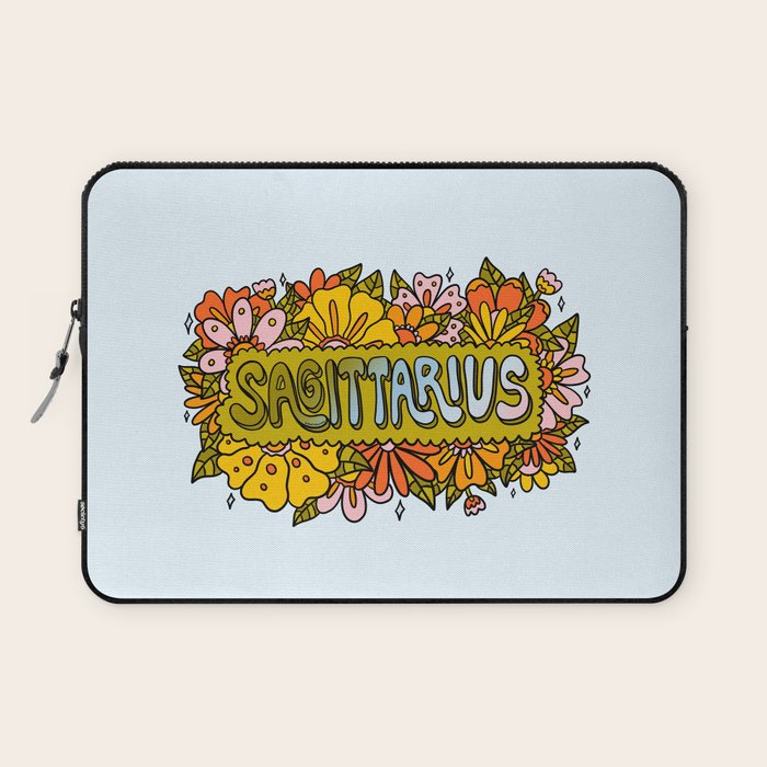 Sagittarius Flowers Laptop Sleeve Gallery Image 1