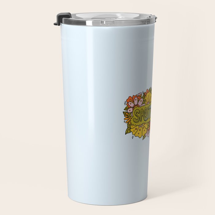Sagittarius Flowers Travel Mug Gallery Image 3