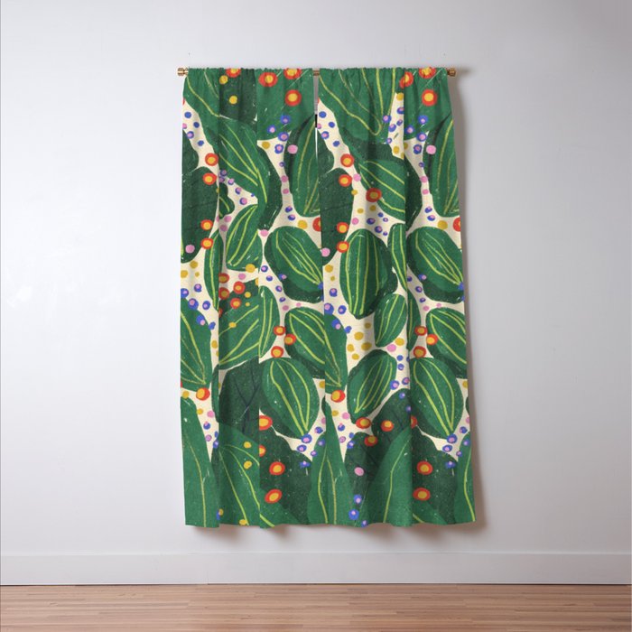 Magical garden leaves Window Curtain Gallery Image 3