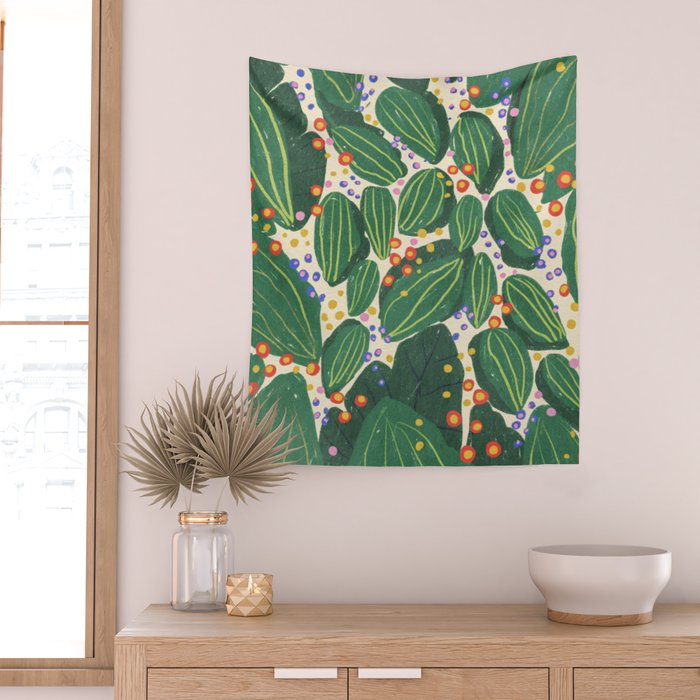 Magical garden leaves Wall Tapestry Gallery Image 2