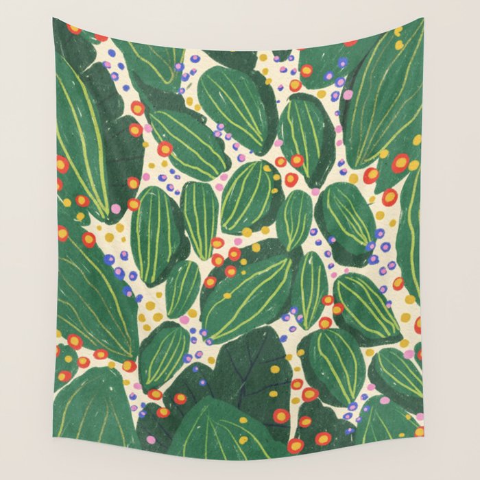 Magical garden leaves Wall Tapestry Gallery Image 4
