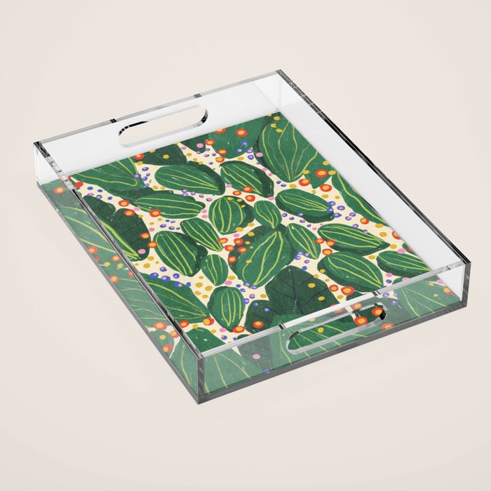 Magical garden leaves Acrylic Tray Gallery Image 1