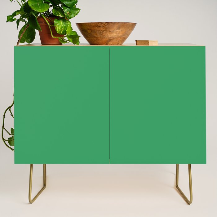 KELLY GREEN SOLID COLOR Credenza Gallery Image 1