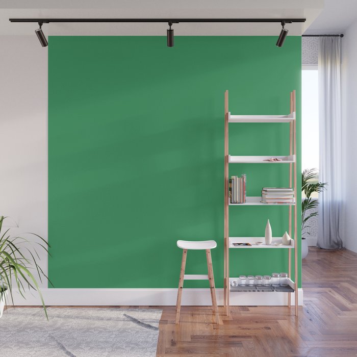 KELLY GREEN SOLID COLOR Wall Mural Gallery Image 1