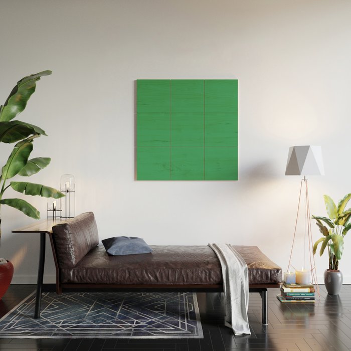 KELLY GREEN SOLID COLOR Wood Wall Art Gallery Image 2