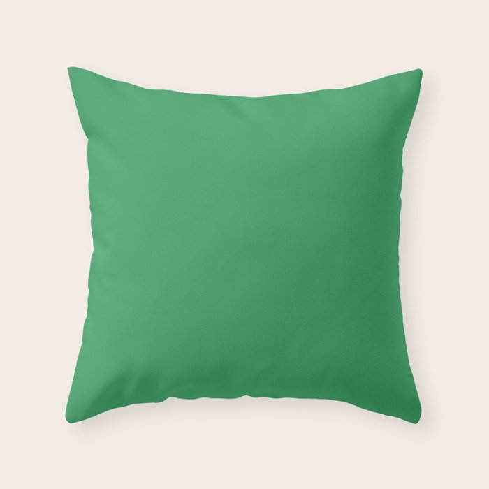 KELLY GREEN SOLID COLOR Throw Pillow Gallery Image 6