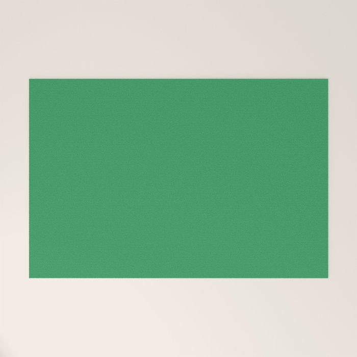 KELLY GREEN SOLID COLOR Welcome Mat Gallery Image 1