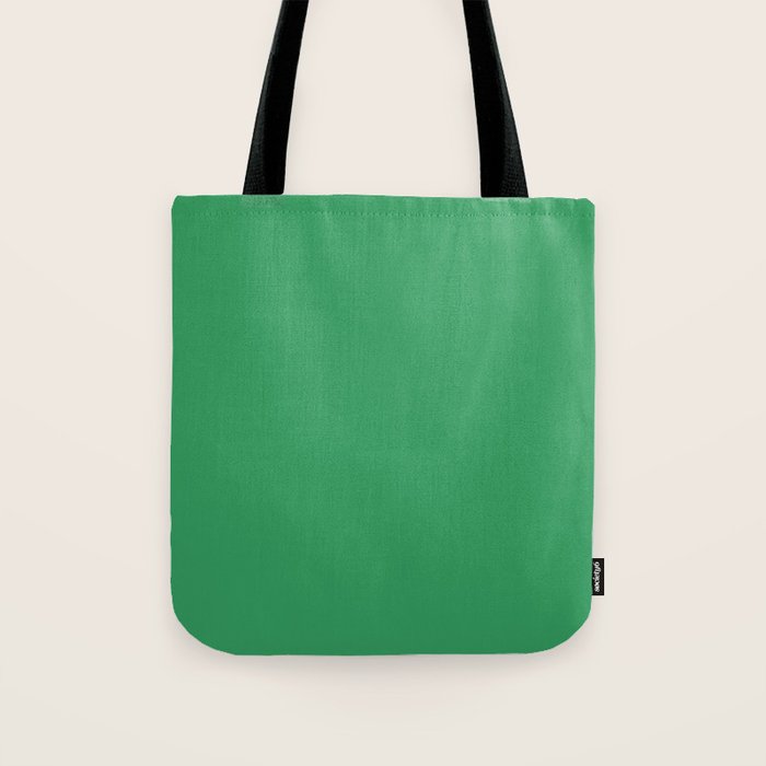 KELLY GREEN SOLID COLOR Tote Bag Gallery Image 1