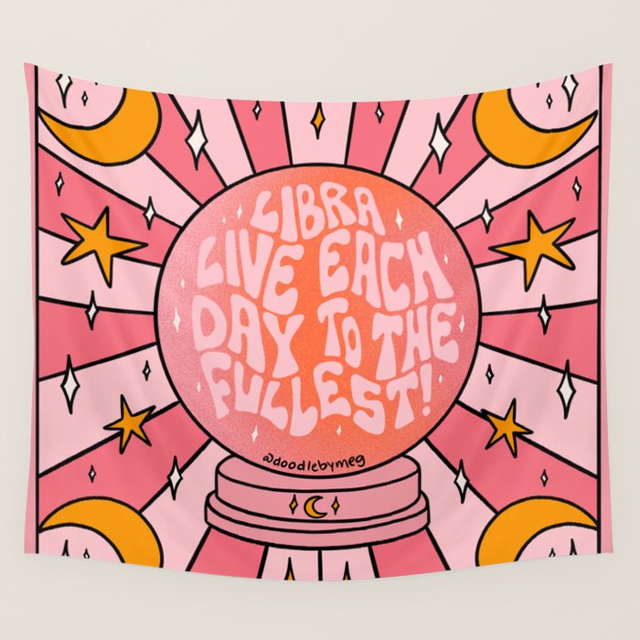 Libra Crystal Ball Wall Tapestry Gallery Image 4