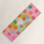 Tie Dye Smiley Face Stamp Print Yoga Mat Gallery Image 1