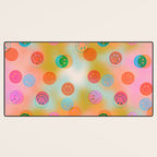 Tie Dye Smiley Face Stamp Print Desk Mat Gallery Image 3