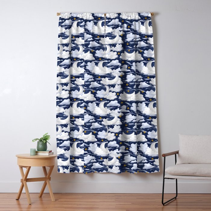 Magical Moon and Stars Window Curtain Gallery Image 1
