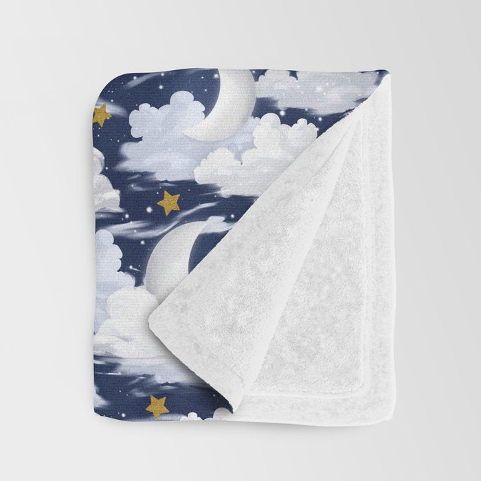 Magical Moon and Stars Throw Blanket Gallery Image 3
