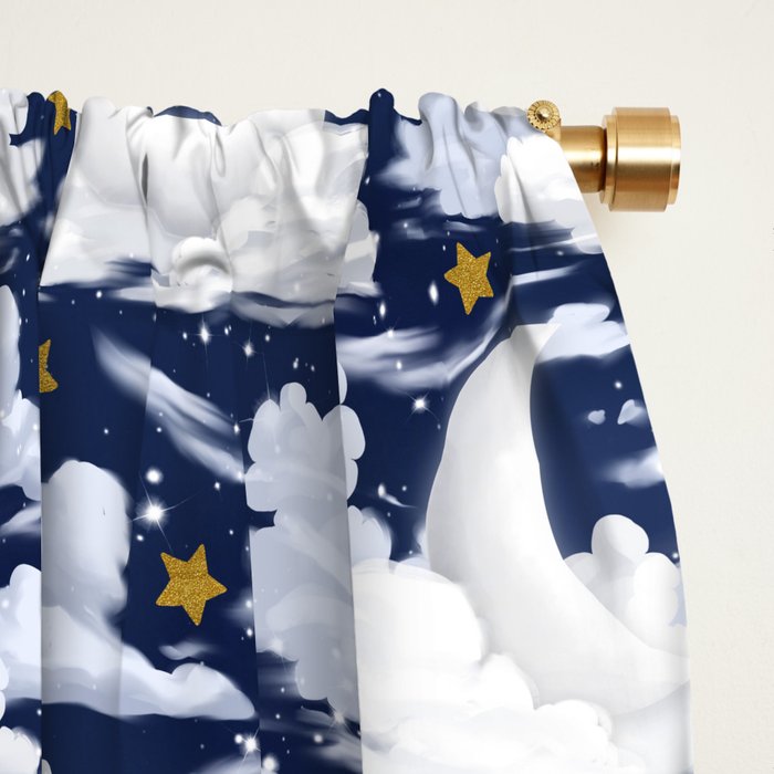 Magical Moon and Stars Window Curtain Gallery Image 2