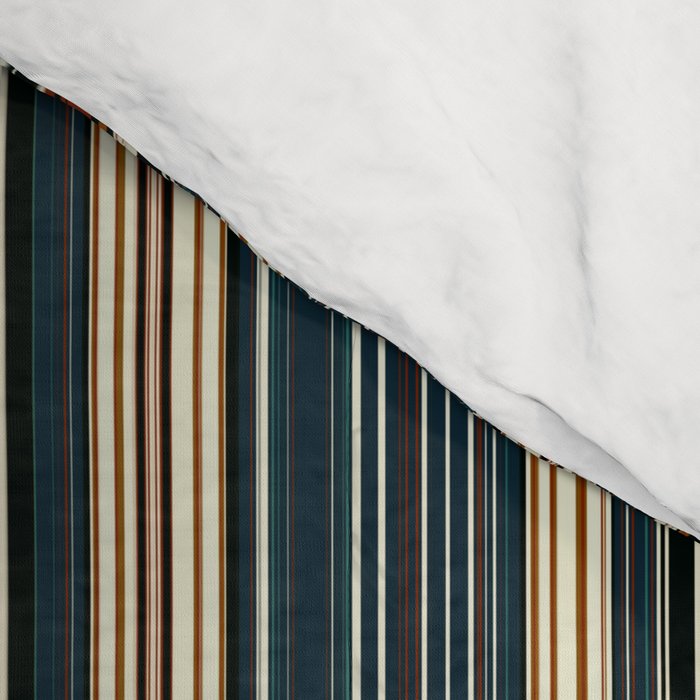 Dark Indigo Tan Stripes Comforter Gallery Image 4