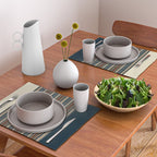Dark Indigo Tan Stripes Placemat Gallery Image 2