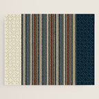 Dark Indigo Tan Stripes Jigsaw Puzzle Gallery Image 1