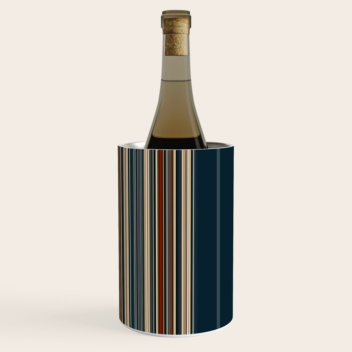 Dark Indigo Tan Stripes Wine Chiller Gallery Image 3
