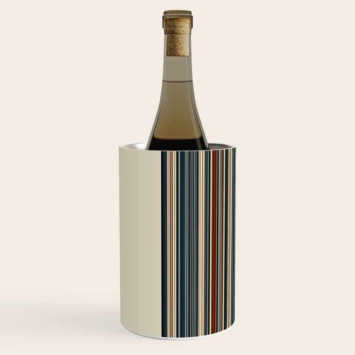 Dark Indigo Tan Stripes Wine Chiller Gallery Image 2
