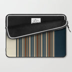 Dark Indigo Tan Stripes Laptop Sleeve Gallery Image 2