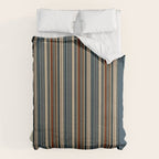 Dark Indigo Tan Stripes Duvet Cover Gallery Image 6