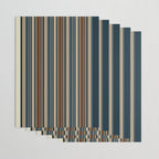 Dark Indigo Tan Stripes Wrapping Paper Gallery Image 3