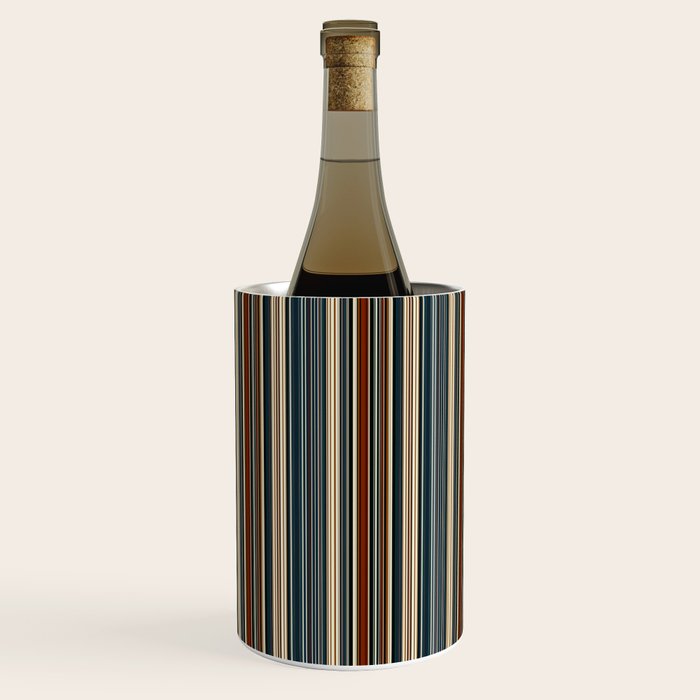 Dark Indigo Tan Stripes Wine Chiller Gallery Image 1