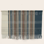 Dark Indigo Tan Stripes Wall Hanging Gallery Image 1
