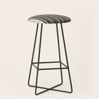Dark Indigo Tan Stripes Stool Gallery Image 1