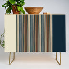 Dark Indigo Tan Stripes Credenza Gallery Image 1