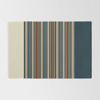 Dark Indigo Tan Stripes Rug Gallery Image 2