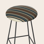 Dark Indigo Tan Stripes Stool Gallery Image 2