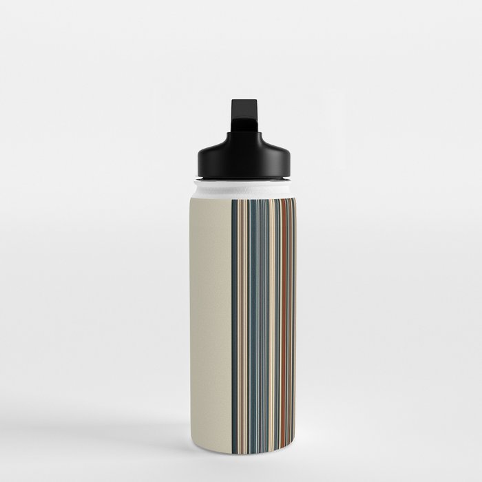 Dark Indigo Tan Stripes Water Bottle Gallery Image 3
