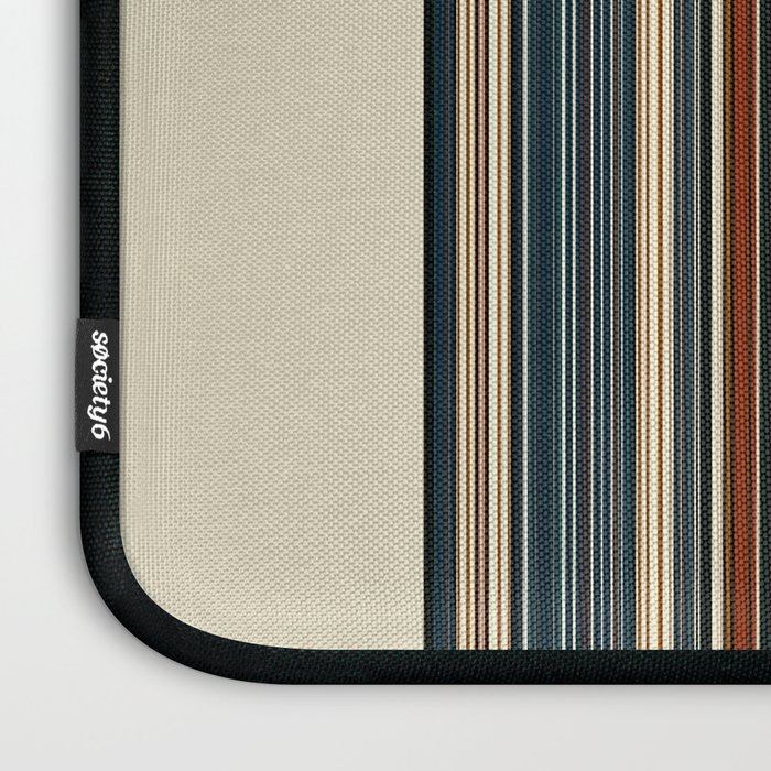 Dark Indigo Tan Stripes Laptop Sleeve Gallery Image 3