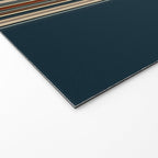Dark Indigo Tan Stripes Welcome Mat Gallery Image 2