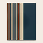 Dark Indigo Tan Stripes Notebook Gallery Image 4