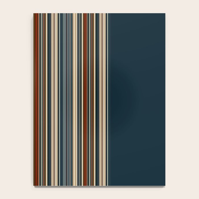 Dark Indigo Tan Stripes Notebook Gallery Image 4