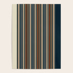 Dark Indigo Tan Stripes Poster Gallery Image 4