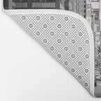 Sunset on 7th (Black and White Version) Bath Mat Gallery Image 2